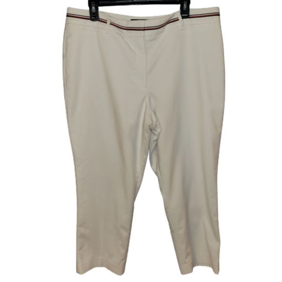 Tommy Hilfiger cropped lined white pants - Picture 1 of 8